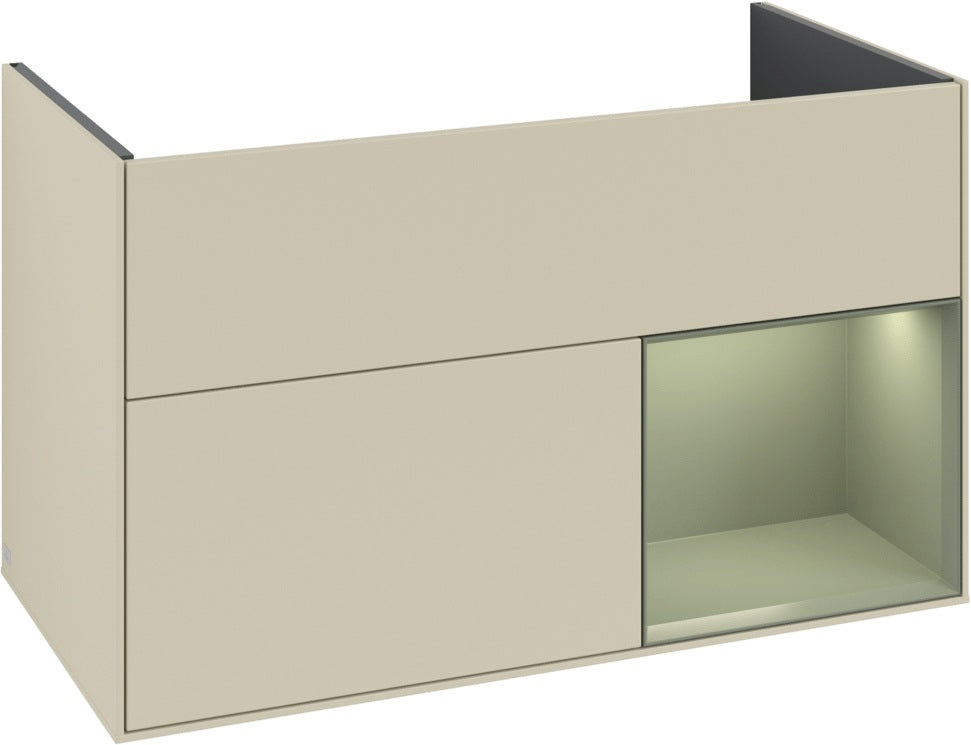 Villeroy & Boch Finion Waschtischunterschrank 996 mm White Matt Lacquer mit Beleuchtung