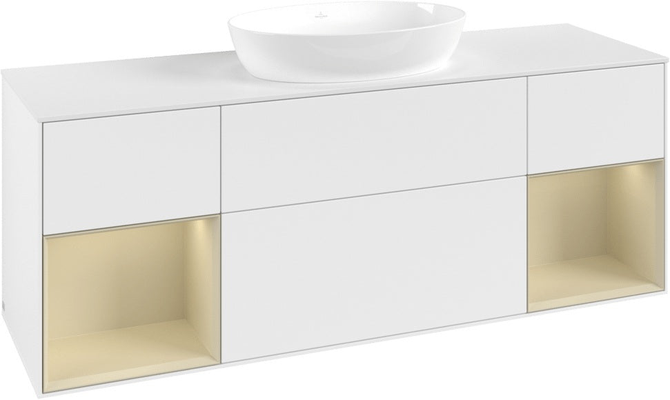 Villeroy & Boch Finion Waschtischunterschrank GD01GF 1600 mm Glossy White Lacquer mit Beleuchtung