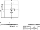 Villeroy & Boch Squaro Infinity Duschwanne 1200x1200mm Quaryl Creme – Antirutsch-Klasse C