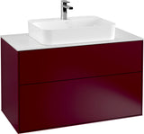 Villeroy & Boch Finion Waschbeckenunterschrank 1000 mm Glossy White mit LED-Beleuchtung