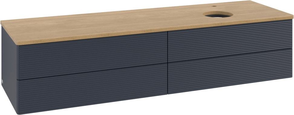 Villeroy & Boch Waschtischunterschrank Antao 1600 mm Anthrazit mit LED-Auszugsbeleuchtung