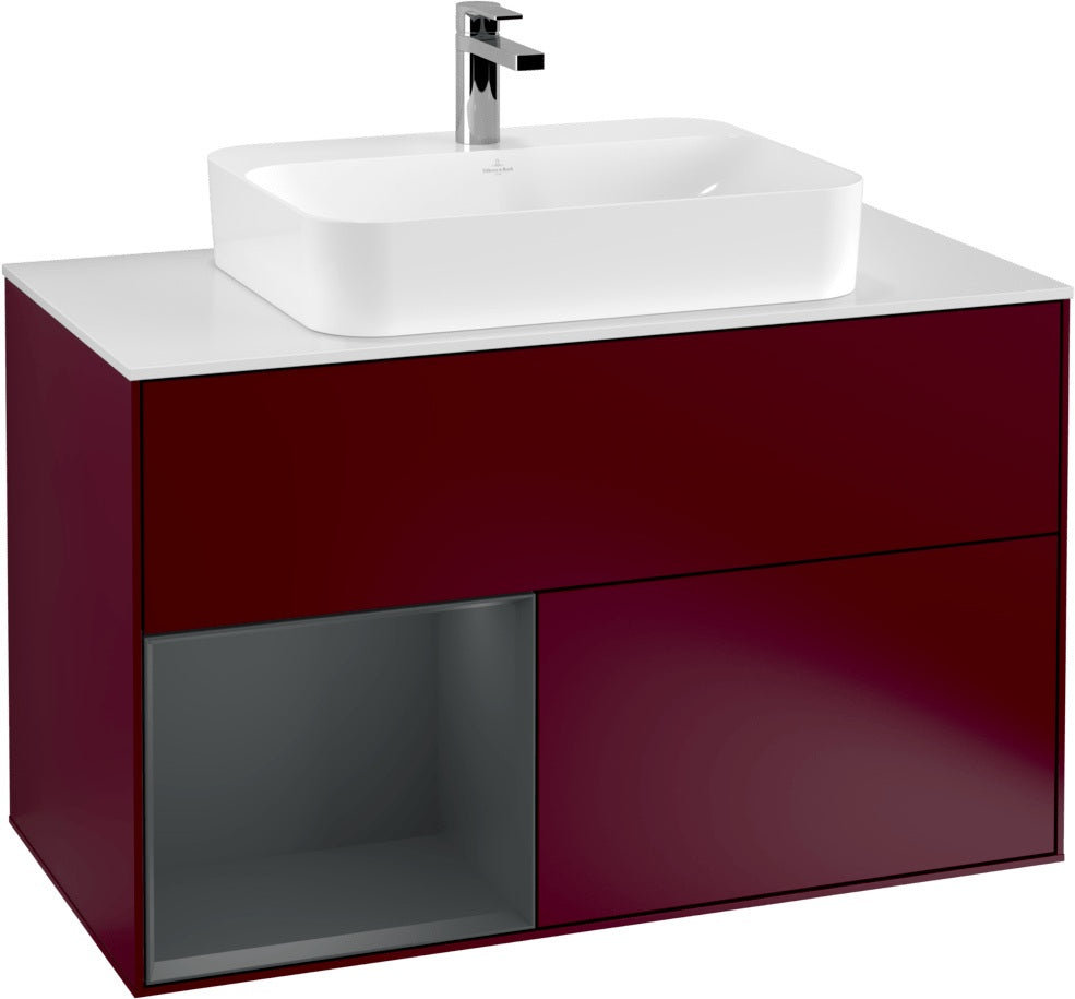 Villeroy & Boch Finion Waschtischunterschrank 1000 mm White Matt Lacquer mit LED-Beleuchtung