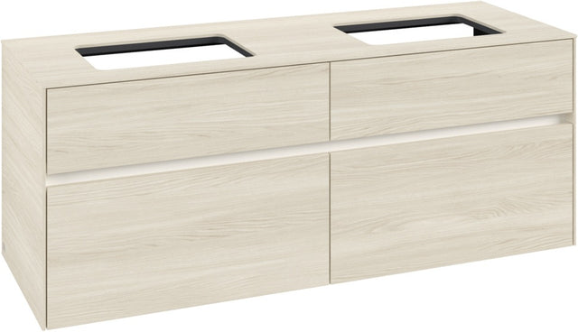 Villeroy & Boch Waschtischunterschrank Collaro C119 B0 1400 mm White Oak mit Beleuchtung