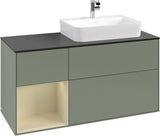 Villeroy & Boch Finion Waschbeckenunterschrank 1200 mm Glossy White Lacquer mit Beleuchtung