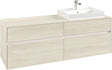 Villeroy & Boch Waschtischunterschrank Collaro C023B0 1600 mm White Oak mit Beleuchtung und SoftClosing