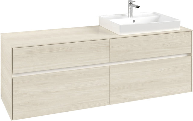 Villeroy & Boch Waschtischunterschrank Collaro C023B0 1600 mm White Oak mit Beleuchtung und SoftClosing