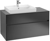 Villeroy & Boch Collaro Waschtischunterschrank 1000 mm mit LED-Beleuchtung und 2 Auszügen, White Wood
