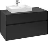 Villeroy & Boch Waschbeckenunterschrank Collaro C014 B0 1000 mm Volcano Black mit Beleuchtung