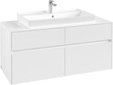 Villeroy & Boch Waschtischunterschrank Collaro C08700 1200 mm White Matt – 4 Auszüge, SoftClosing