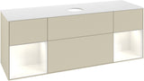 Villeroy & Boch Finion Waschbeckenunterschrank 1600 mm Glossy White Lacquer – mit LED-Beleuchtung
