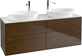 Villeroy & Boch Finion Waschbeckenunterschrank 1600 mm Glossy White Lacquer mit Beleuchtung