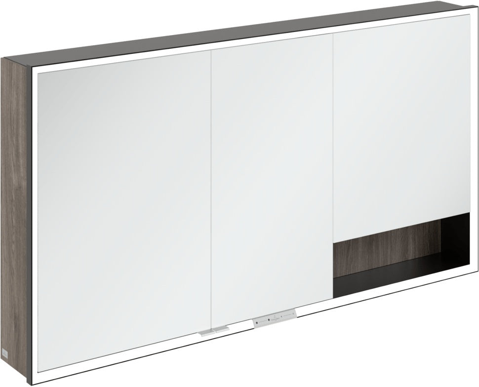 Villeroy & Boch Spiegelschrank My View+ B48110 1000 mm Graphite mit LED-Beleuchtung und SoftClosing