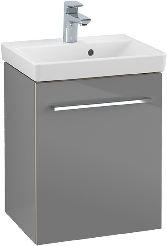 Villeroy & Boch Modern Möbelset 45 cm mit Lichtspiegel, Anschlag links, Arizona Oak – Badmöbel-Set