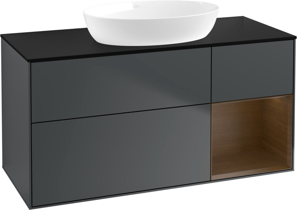 Villeroy & Boch Finion Waschtischunterschrank FA72GFGF 1200 mm Glossy White Lacquer mit LED-Beleuchtung