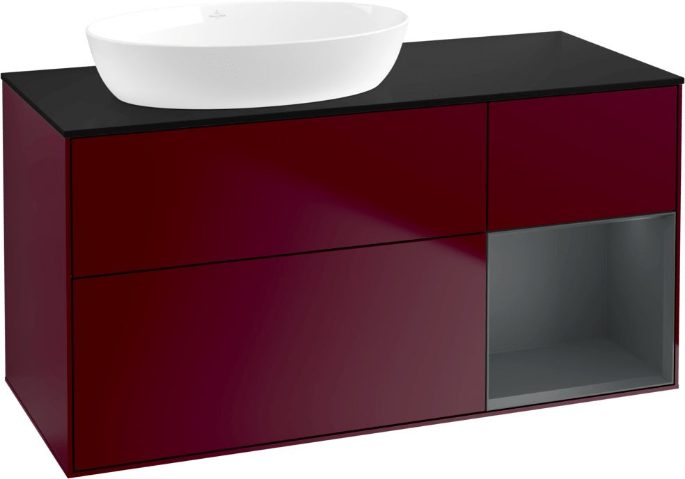 Villeroy & Boch Finion Waschtischunterschrank 1200 mm Glossy White Lacquer mit LED-Beleuchtung