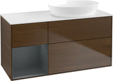 Villeroy & Boch Finion Waschtischunterschrank 1200 mm Glossy White Lacquer mit Beleuchtung