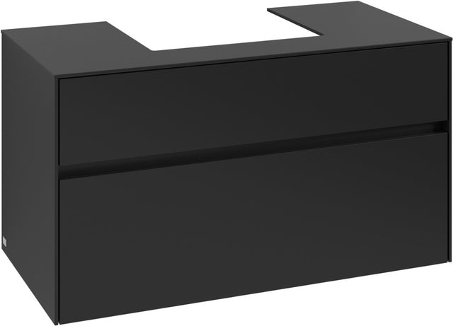 Villeroy & Boch Waschtischunterschrank Collaro C016 B0 1000 mm Volcano Black mit Beleuchtung