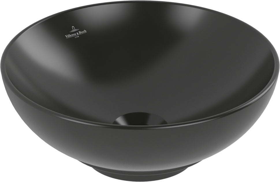 Villeroy & Boch Loop & Friends Aufsatzwaschbecken 380 mm rund Ebony CeramicPlus