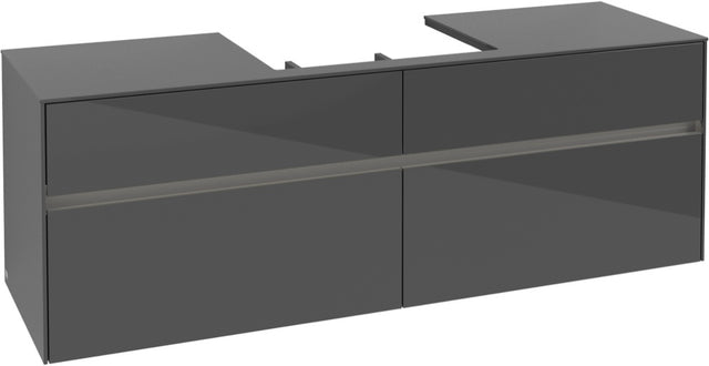 Villeroy & Boch Waschtischunterschrank Collaro C025 B0 1600 mm Glossy Grey mit LED-Beleuchtung