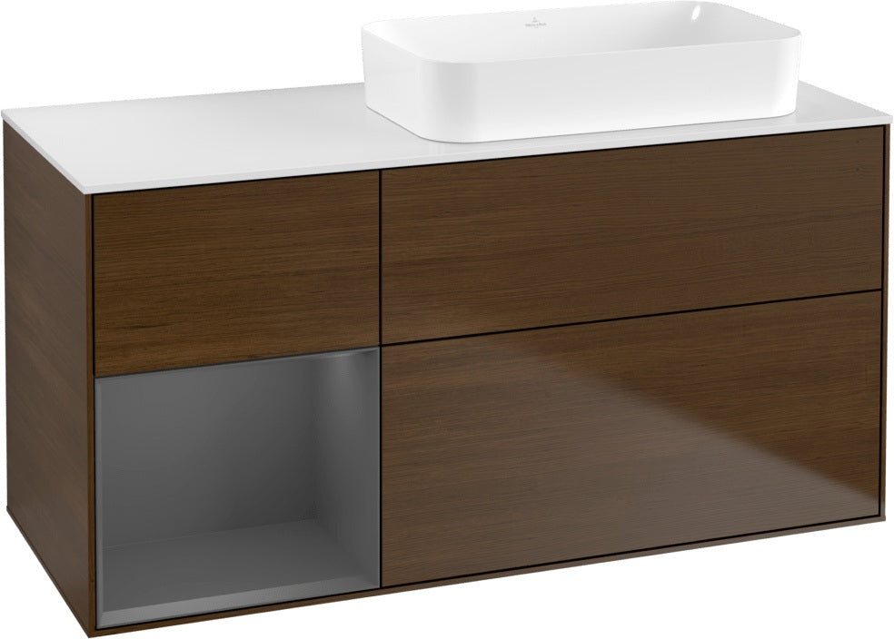 Villeroy & Boch Finion Waschtischunterschrank 1200 mm Glossy White mit Beleuchtung