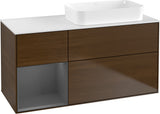 Villeroy & Boch Finion Waschtischunterschrank 1200 mm Glossy White mit Beleuchtung