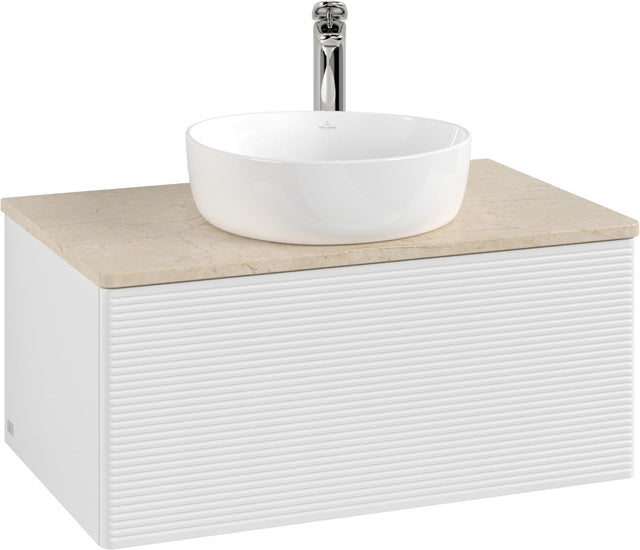 Villeroy & Boch Antao Waschbeckenunterschrank 800 mm Glossy White Lacquer mit Auszugsbeleuchtung