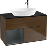 Villeroy & Boch Finion Waschbeckenunterschrank G892G 1000 mm Glossy White Lacquer mit Beleuchtung