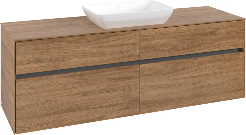Villeroy & Boch Waschtischunterschrank Collaro C12000 1600 mm Kansas Oak mit 4 Auszügen