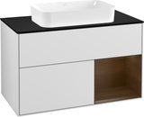 Villeroy & Boch Waschtischunterschrank Finion F252G 1000 mm Glossy White Lacquer mit LED-Beleuchtung