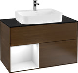 Villeroy & Boch Finion Waschtischunterschrank 1000 mm Glossy White Lacquer mit LED-Beleuchtung