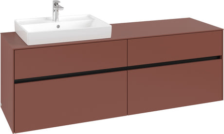 Villeroy & Boch Waschtischunterschrank Collaro C022 B0 1600 mm White Oak mit LED-Beleuchtung