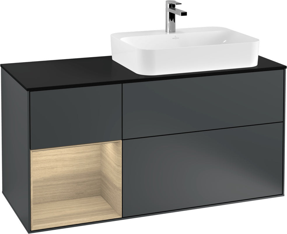 Villeroy & Boch Finion Waschbeckenunterschrank 1200 mm Glossy White Lacquer mit Beleuchtung