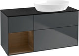Villeroy & Boch Waschtischunterschrank Finion FA42G 1200 mm Glossy White Lacquer mit Beleuchtung