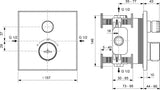Villeroy & Boch Unterputz-Thermostat Universal Taps & Fittings TVS000039000 Eckig Chrom