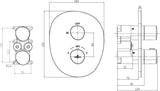 Villeroy & Boch Antao Unterputz-Thermostat mit Einwege-Mengenregulierung, rund, Chrom