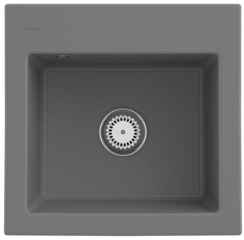 Villeroy & Boch Subway 50 S Einbauspüle Keramik Ebony CeramicPlus 525x510mm