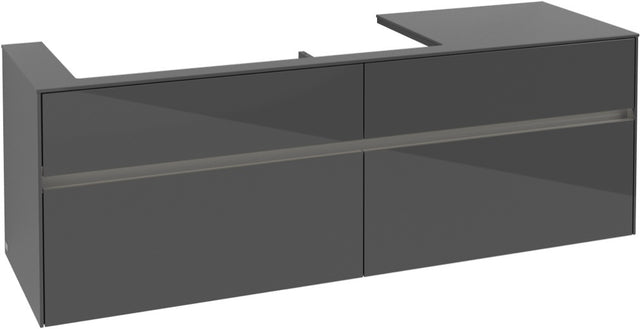 Villeroy & Boch Waschtischunterschrank Collaro C029 B0 1600 mm Glossy Grey mit Beleuchtung