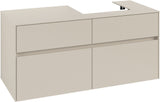 Villeroy & Boch Waschbeckenunterschrank Collaro C072 B0 1200 mm Cashmere Grey mit Beleuchtung