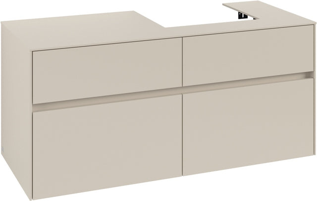Villeroy & Boch Waschbeckenunterschrank Collaro C072 B0 1200 mm Cashmere Grey mit Beleuchtung