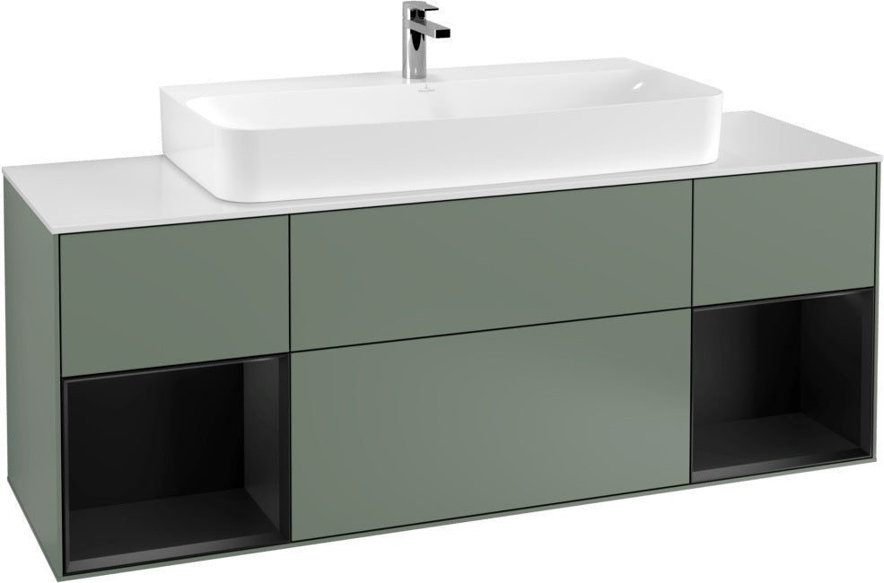 Villeroy & Boch Finion Waschtischunterschrank 1600 mm Glossy White Lacquer mit Beleuchtung
