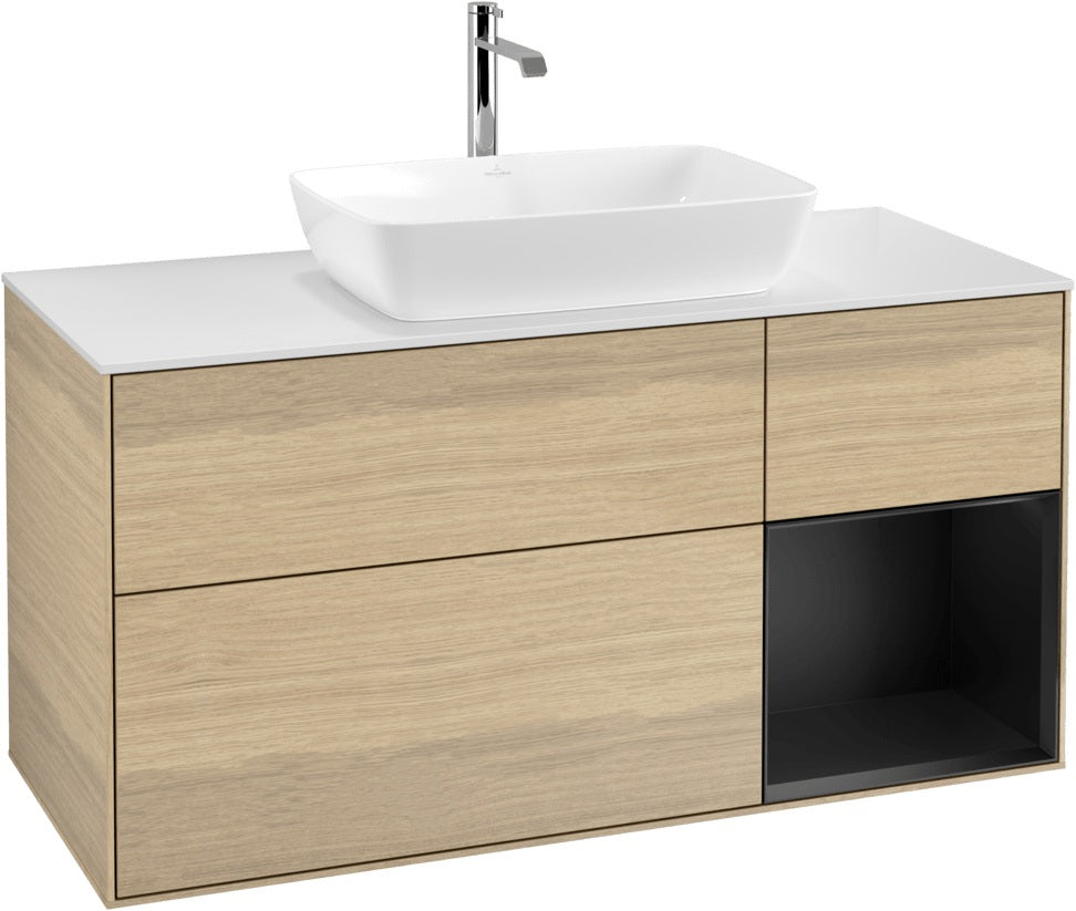 Villeroy & Boch Waschtischunterschrank Finion G831G 1200 mm Glossy White Lacquer mit Beleuchtung