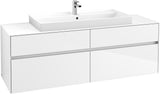 Villeroy & Boch Waschbeckenunterschrank Collaro C031 1600 mm Glossy White mit 4 Auszügen