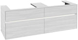 Villeroy & Boch Collaro Waschtischunterschrank 1600 mm mit LED-Beleuchtung und 4 Auszügen in Black Matt Lacquer