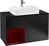 Villeroy & Boch Finion Waschtischunterschrank 1000 mm Glossy White Lacquer mit LED-Beleuchtung