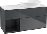 Villeroy & Boch Finion Waschtischunterschrank 1200 mm Glossy White Lacquer mit Beleuchtung
