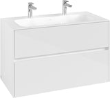 Villeroy & Boch Waschbeckenunterschrank Collaro C13900 in White Oak – 996 mm, 2 Auszüge, SoftClosing