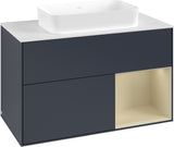 Villeroy & Boch Finion Waschtischunterschrank 1000 mm Glossy White Lacquer mit LED-Beleuchtung