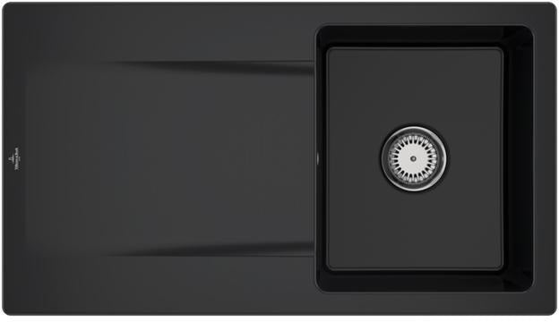 Villeroy & Boch Einbauspüle Siluet 50 900x510mm TitanCeram Ebony CeramicPlus reversibel