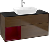 Villeroy & Boch Finion Waschtischunterschrank 1200 mm Glossy White Lacquer mit Beleuchtung