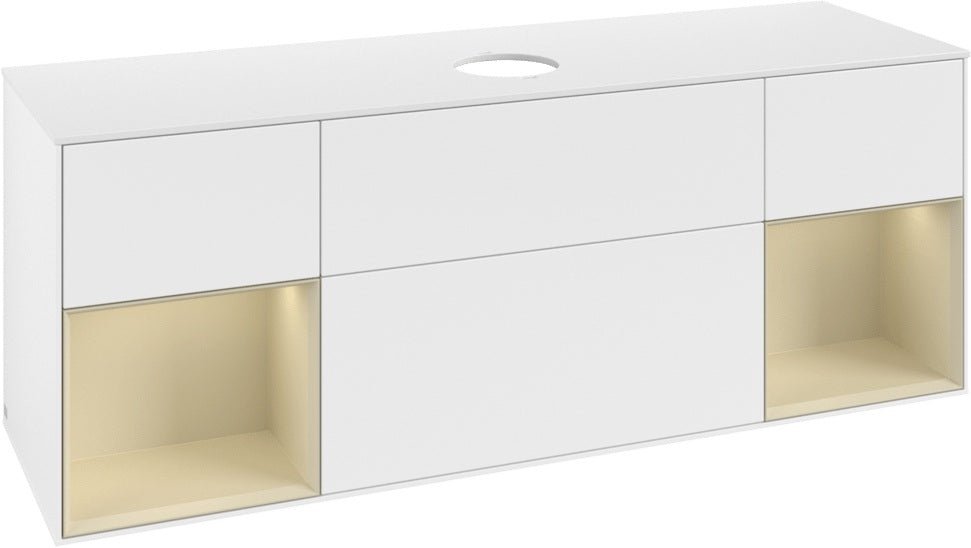 Villeroy & Boch Finion Waschtischunterschrank GD01GF 1600 mm Glossy White Lacquer mit Beleuchtung
